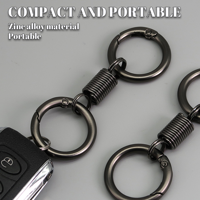(🔥2025Last Day Promotion  - 49% off)Nordic Retro Spring Double Ring Keychain