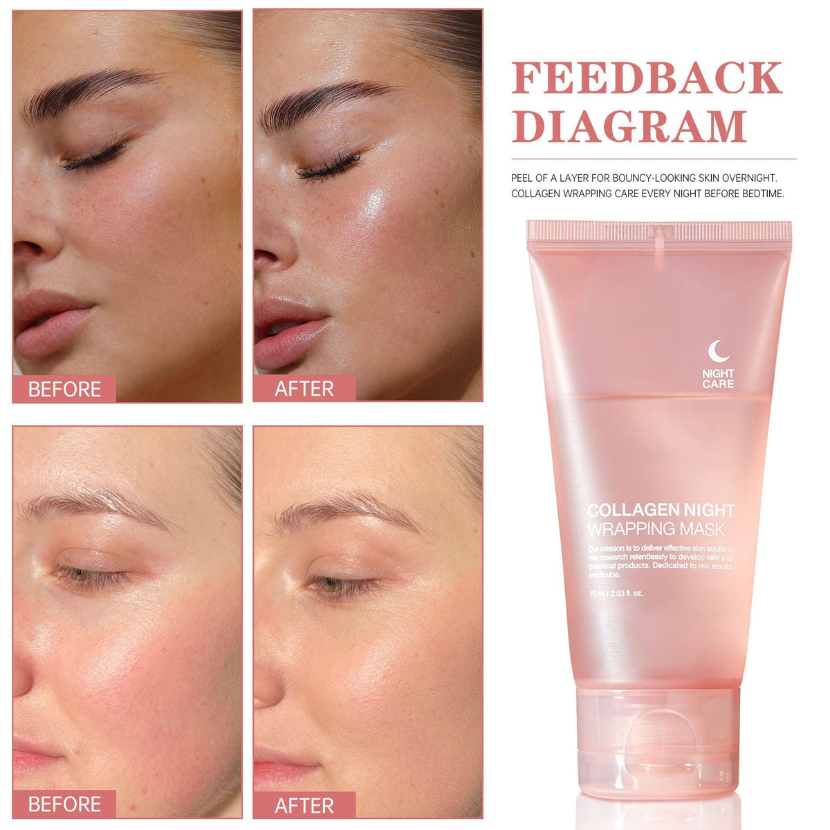 🔥Collagen Overnight Wrapping Peel Off Facial Mask